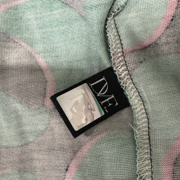 DVF Diane Von Furstenberg wrap dress Green and Black Patterned size 8 100% silk - Picture 5 of 6